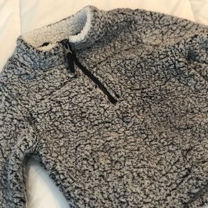 Gray Sherpa Pullover - 3T